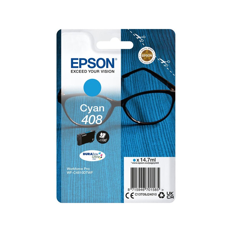 Cartuccia Epson 408 ciano originale