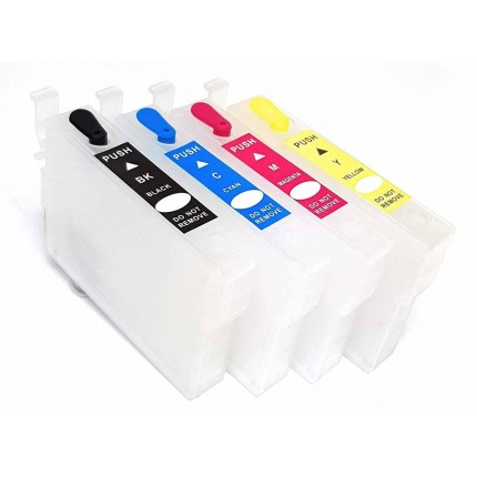 4 Cartucce vuote (1 Nera + 1 per colore) autoresettanti EPSON serie 405 XL SERIE VALIGIA