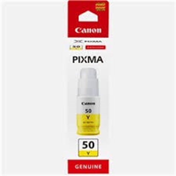 Inchiostro per Cartuccia Canon GI-50 Y (3405C001) Giallo Originale