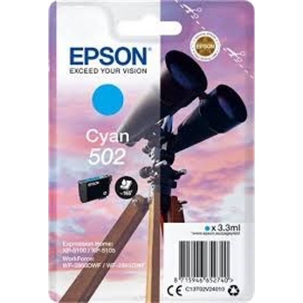 Cartuccia Epson 502 (C13T02V24010) Ciano Originale