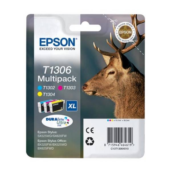 Cartucce Epson T1306 XL (C13T13064010) Multipack Colori Originale