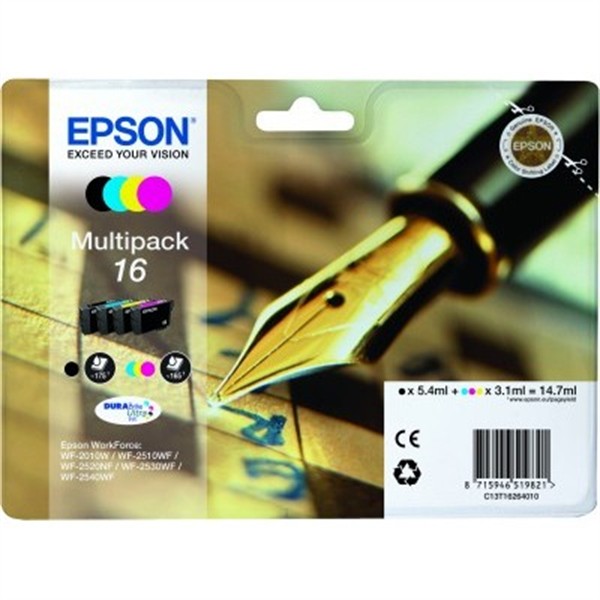 Cartucce Epson T16 (C13T16264020) Multipack Nero e Colore Originale