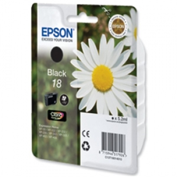 Cartuccia Epson T1801 (C13T18014020) Nero Originale