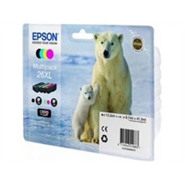 Multipack Cartucce Epson 26 XL (C13T26364020) Nero e Colore Originali