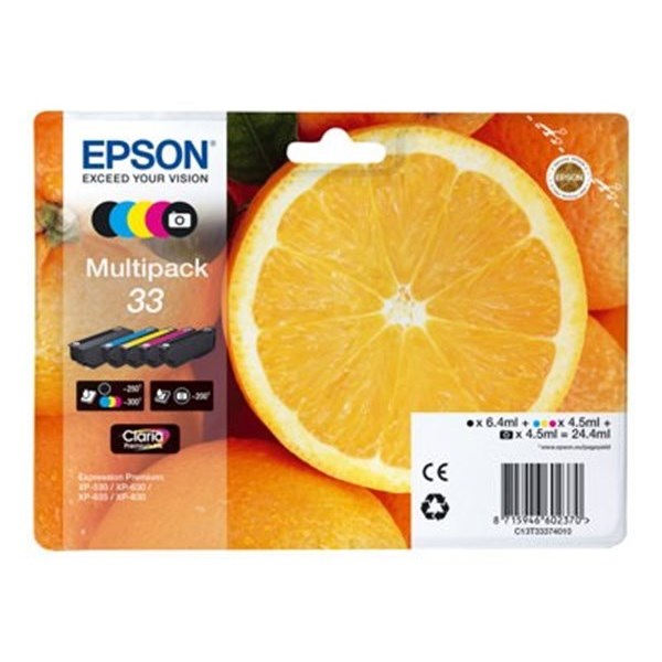 Epson T3337 Multipack di 5 Cartucce 33 (C13T33374020) Originali