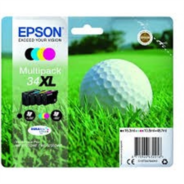 Multipack 4 colori Cartucce Epson T3476 XL (C13T34764020) Nero e Colore Originale