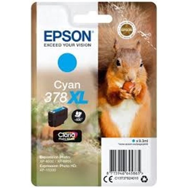 Cartuccia Epson 378XL (C13T37924020) Ciano Originale