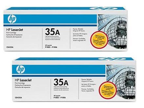 HP CB435AD Toner Nero 35A Pacco Doppio