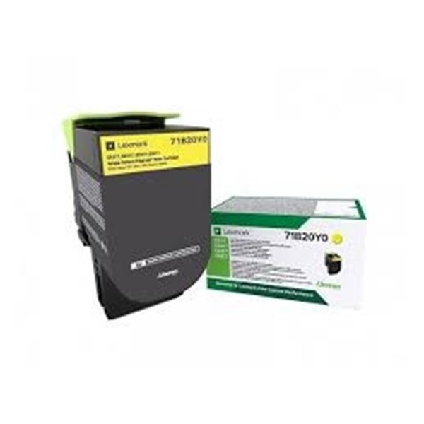 Toner Lexmark 71B20Y0 Giallo Originale