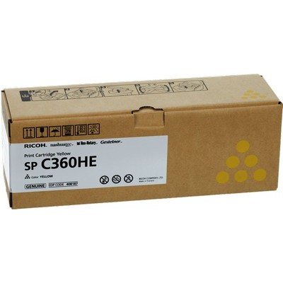 Toner Ricoh SP C360HE (408187) Giallo Originale