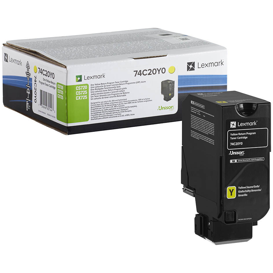 Toner Lexmark 74C20Y0 giallo Originale