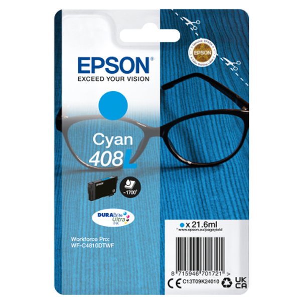 Cartuccia Epson 408L (C13T09K24010 ) ciano Originale