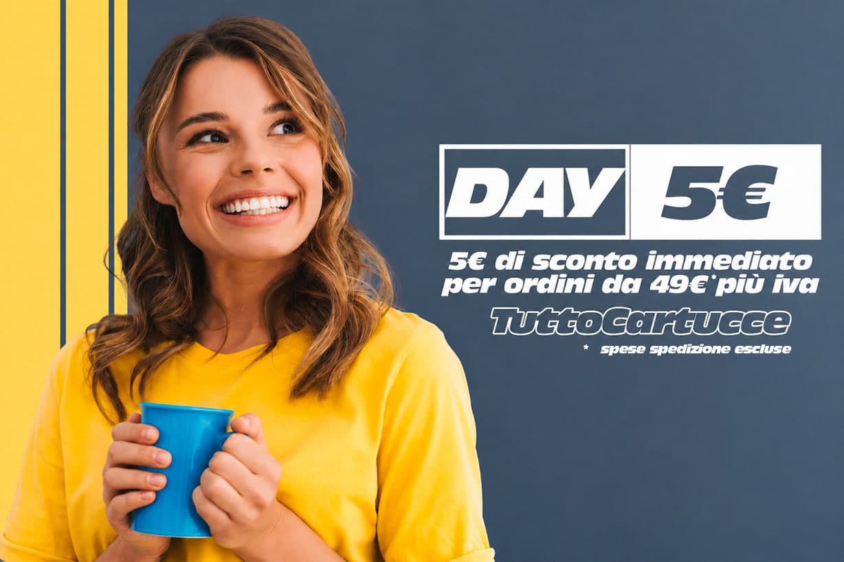 Conto 5 euro per ordini superiori a 49 euro più iva
